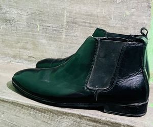 Black Leather Chelsea Boots