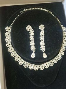 Rhinestone Necklace &amp; Earring Set