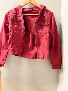 Red hooded Jacket thrifted from china