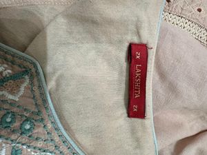 Peach Embroidered Kurti