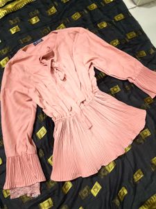 Cute Pink Peplum Top