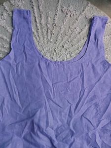 Long Purple Kurta With Mirror Work