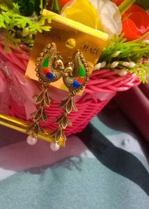 STYLISH PEACOCK DESIGN EARINGS