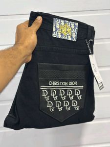 Dior Black &amp; LV Denim Pants