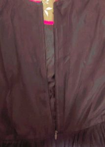 Girls Full Length Party Dress (Black, Sleeveless)