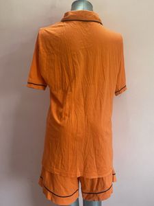 Orange &#34;Good Morning&#34; Pajama Set