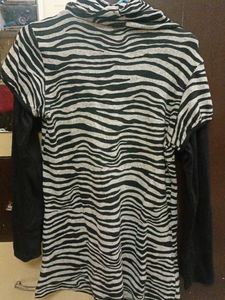 Winter Sweater Long T Shirt Black