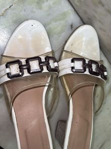 White Chain Detail Mules coin offer available