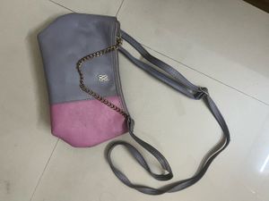 Stylish Two-Tone Crossbody Bag