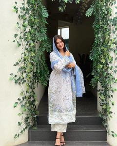 Cotton Kurti And Bottom With chiffon Duppata