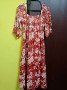 Fit n Flate Puff Sleeve Midi Dress