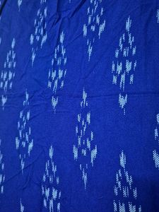 Blue Ikat Print Sleeveless Top