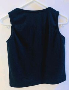 Ribbed Black Tank Top