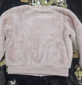 Fuzzy Pink Zip-Up Jacket