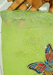 Pink Butterfly saree