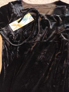 Black gothic Lace Open sleeve Dress