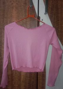 Cute Pink Long Sleeve Top