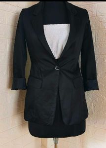 Classic Korean Black Blazer