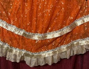 Golden Orange Lehnga Choli