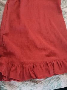 Red Puff Sleeve Mini Dress