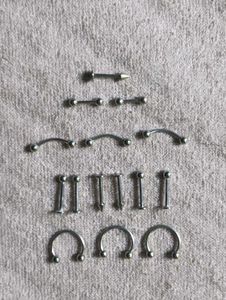 Set Of 15 Body Piercings Jewellery