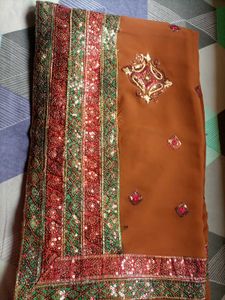 Elegant brown 🤎🤎 festive saree
