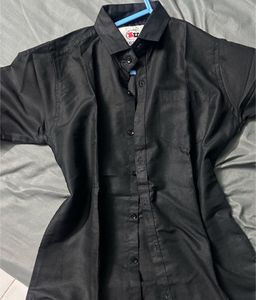 Black Button-Down Shirt