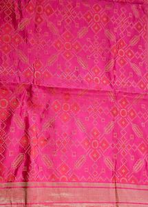 Pink N Golden Banarasi Silk Saree