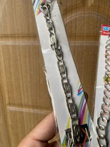 Silver Tone Bracelet Chains - 2 Pack