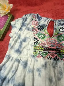 Navy Blue And White Top
