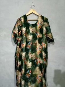 Green Printed Suit