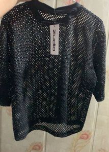Black Mesh Top