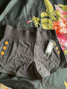 cotton warm shorts with fleece