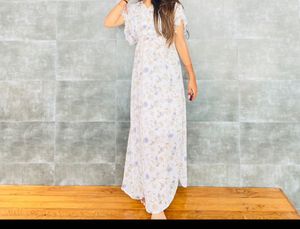 Floral Chiffon Maxi Dress