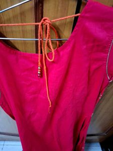 Pink Embroidered Kurti