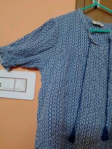 Blue Printed Top