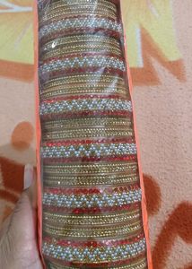 Red Golden Kade Bangles