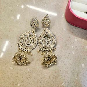 Elegant Silver Jhumka Earrings
