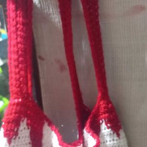 Crochet Heart Tote Bag