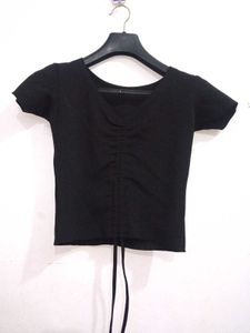 Cute Black Crop Top