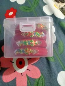 Red Peacock Bangles (Set of 4)