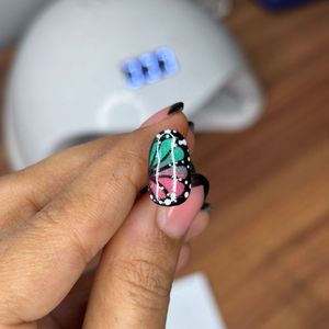 Butterfly Magnetic Chrome Nails