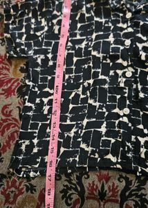 Crop Blue Printed Shirt