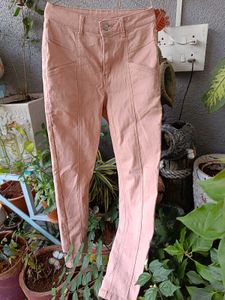 Peach Denim Jeans