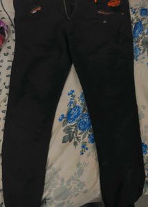 Jet Black Superdry Jeans For Men