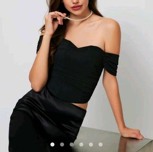 Off-Shoulder Black Top