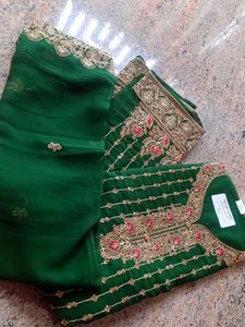 Emerald Green Embroidered Salwar Kameez Suit
