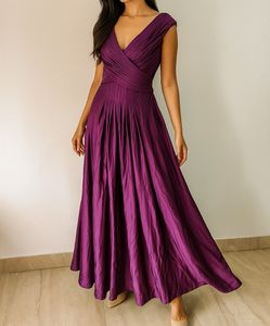 Elegant Purple Maxi Dress