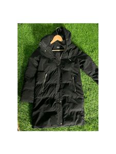 Zara puffer black hooded jacket
