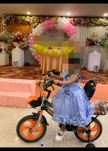 Cute Blue Flower Girl Dress